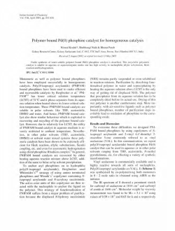 Polymer bound Pd(O) phosphine catalyst for homogeneous catalysis