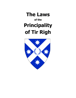 PRINICPALITY OF TIR RIGH - Principality of Tir Righ
