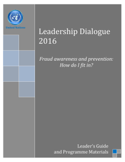 Leadership Dialogue - the United Nations