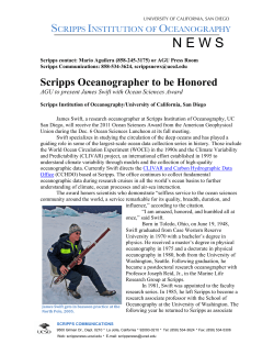 Scripps Oceanographer to be Honored