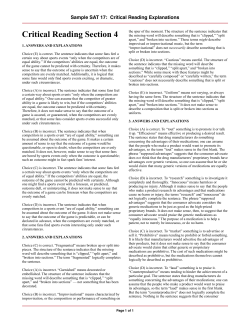 Pretest Reading Explanations