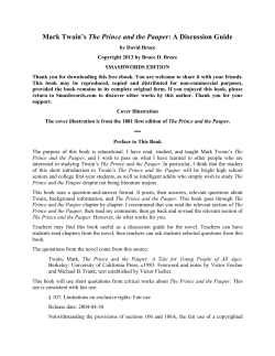 Mark Twain`s The Prince and the Pauper: A
