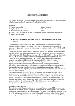 ACIDIMETRY AND BUFFERS Key words: Henderson