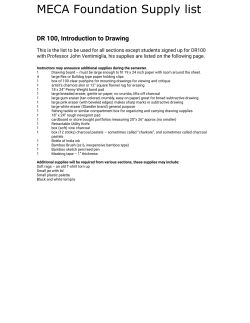MECA Foundation Supply list