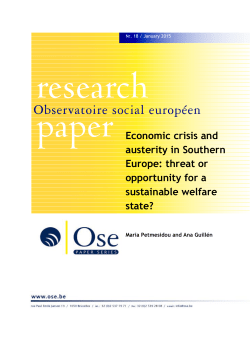 Economic crisis and austerity in Southern Europe: threat or