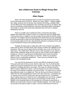 Use a Bathroom Scale to Weigh Honey Bee Colonies