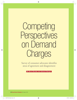 Competing Perspectives on Demand Charges
