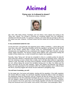 Flying cars: Is it allowed to dream?