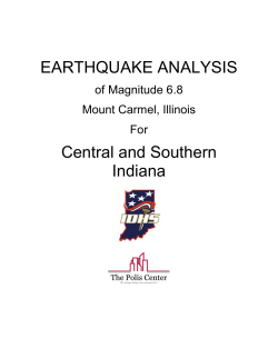 EARTHQUAKE ANALYSIS Central and Southern Indiana
