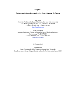 Patterns of Open Innovation in Open Source Software