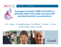 Cyanogen bromide (CNBr) formation in drinking water from water