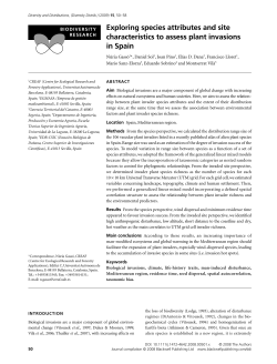 Exploring species attributes and site characteristics to assess plant