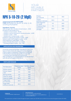 NPK 5-10-20 (2 MgO)