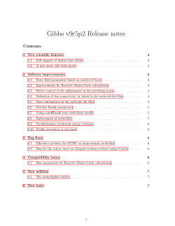 Gibbs v9r5p2 Release notes - Laboratoire de Chimie Physique