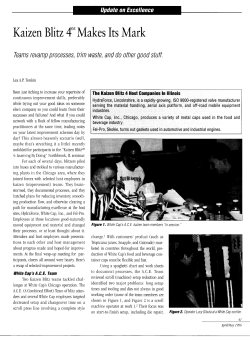 Kaizen Blitz 4M Makes Its Mark - Association for Manufacturing