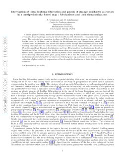 Interruption of torus doubling bifurcation and genesis of strange