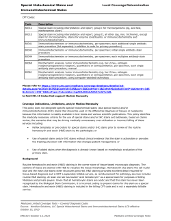 Special Histochemical Stains and Local Coverage