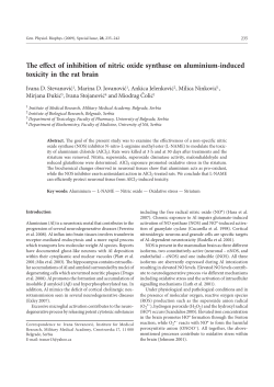 The effect of inhibition of nitric oxide synthase on aluminium