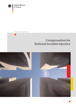 Compensation for National Socialist injustice