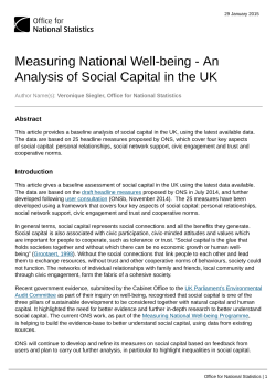 An Analysis of Social Capital in the UK