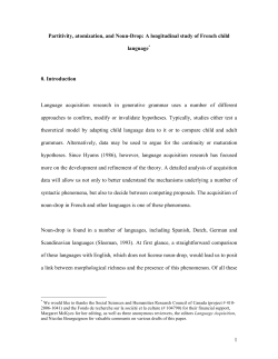 1 Partitivity, atomization, and Noun