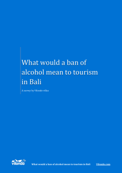 What would a ban of alcohol mean to tourism in Bali