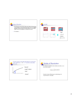 Solids of Revolution