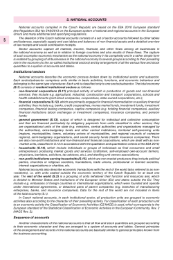 Institutional sectors Sequence of accounts 5. NATIONAL ACCOUNTS
