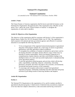 National FFA Organization National Constitution
