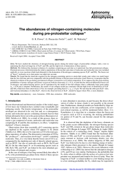 The abundances of nitrogen-containing molecules during pre