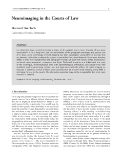 Neuroimaging in the Courts of Law