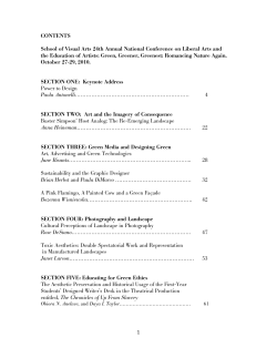 Proceedings 2010 - School of Visual Arts