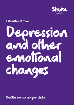Life after stroke Together we can conquer stroke