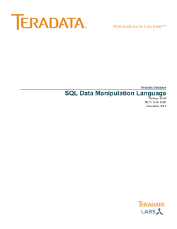 SQL Data Manipulation Language - Information Products