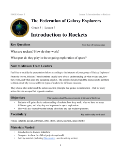 Introduction to Rockets - The Federation of Galaxy Explorers