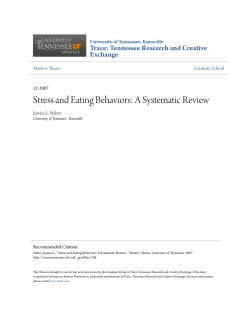 Stress and Eating Behaviors: A Systematic Review