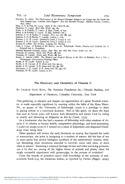 The Discovery and Chemistry of Vitamin C