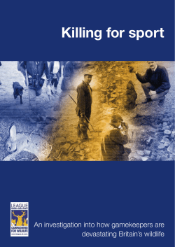 Killing for sport - National Anti Snaring Campaign