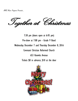 2016 Christmas Concert program