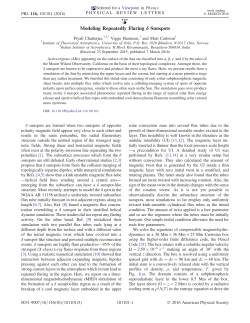Modeling Repeatedly Flaring &delta; Sunspots
