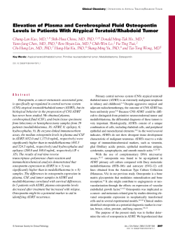 Elevation of Plasma and Cerebrospinal Fluid Osteopontin Levels in