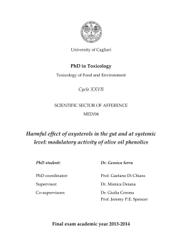 Harmful effect of oxysterols in the gut and at systemic level
