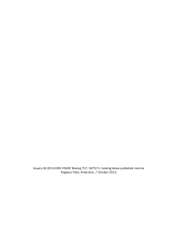 Inquiry AO-2013-009 - Transport Accident Investigation Commission