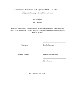 Characterization of Amorphous Solid Dispersions of AMG 517 in