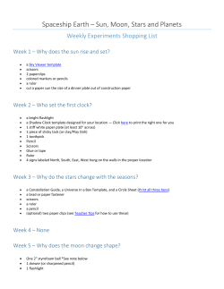 Spaceship Earth &ndash; Sun, Moon, Stars and Planets