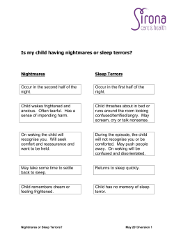 Is my child having nightmares or sleep terrors?