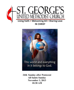 November 3, 2013 - St. George`s United Methodist Church