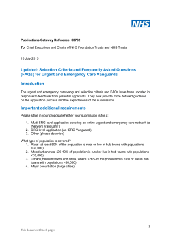Selection Criteria and Frequently Asked Questions