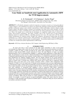 Case Study on Sandwich steel Application in Automotive BIW for