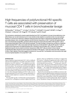 High frequencies of polyfunctional HIV-specific T cells are